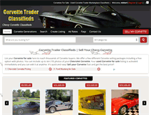 Tablet Screenshot of corvettetraderclassifieds.com